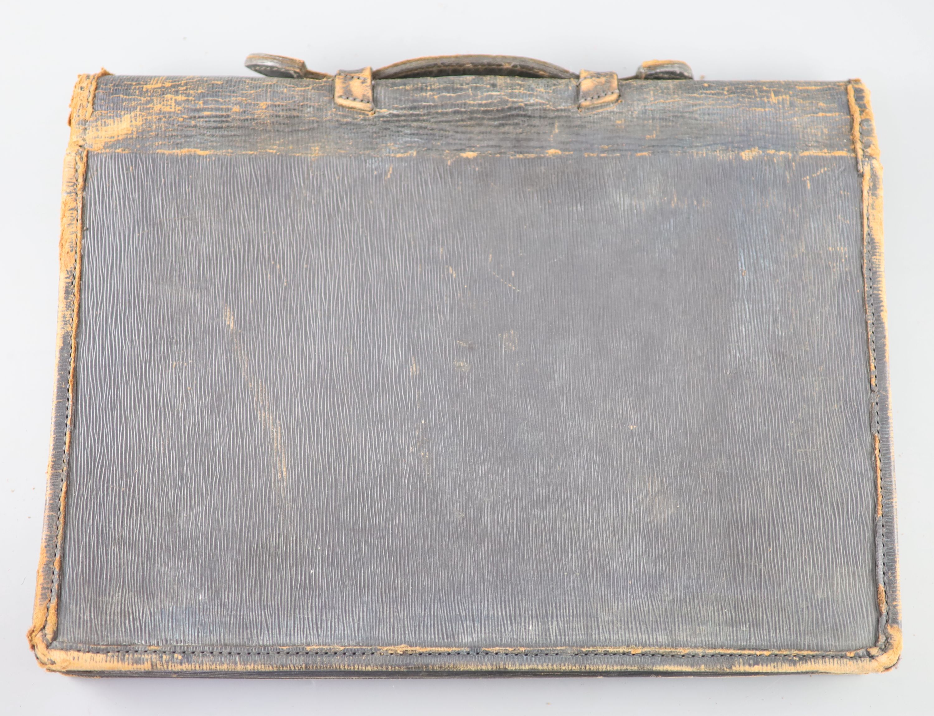 A leather attache case, the 5th Lord Brabourne (1895-1939), 30 x 40cm.